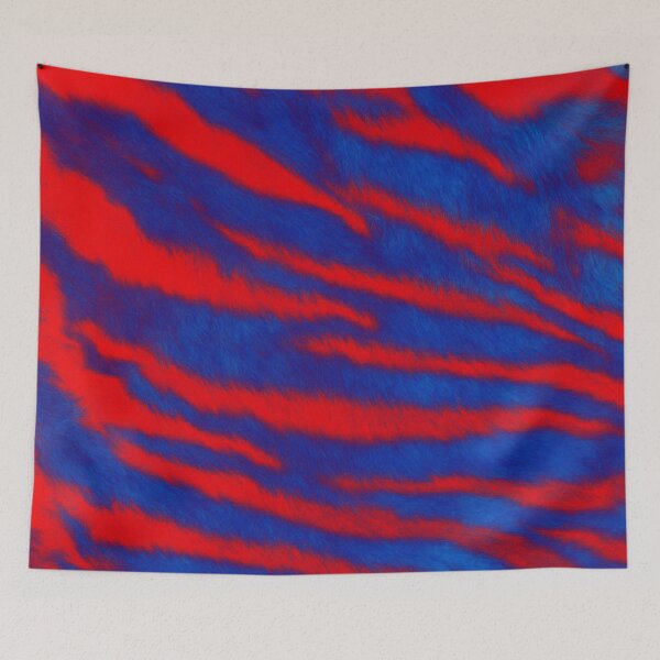 Item preview, Tiger Print Red and Blue  designed and sold by Sabbaht.