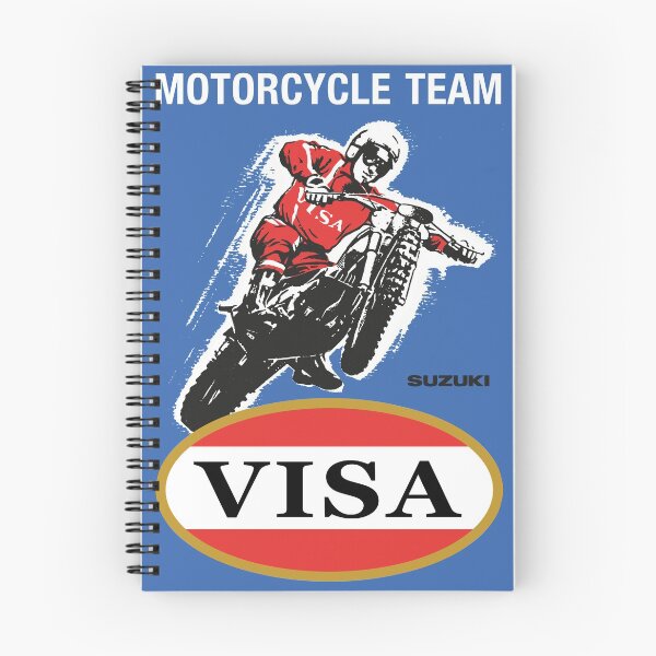 Item preview, Visa Suzuki Motorcycle Team Vintage 70's print designed and sold by Hecksploitation.