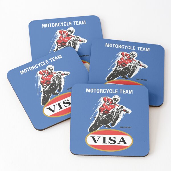 Item preview, Visa Suzuki Motorcycle Team Vintage 70's print designed and sold by Hecksploitation.