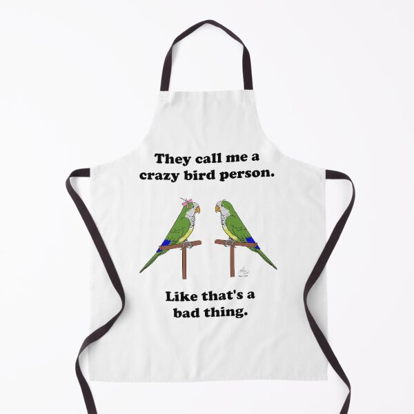 Item preview, Crazy Bird Person with Quaker Parrots designed and sold by Laughing Parrot Studio.