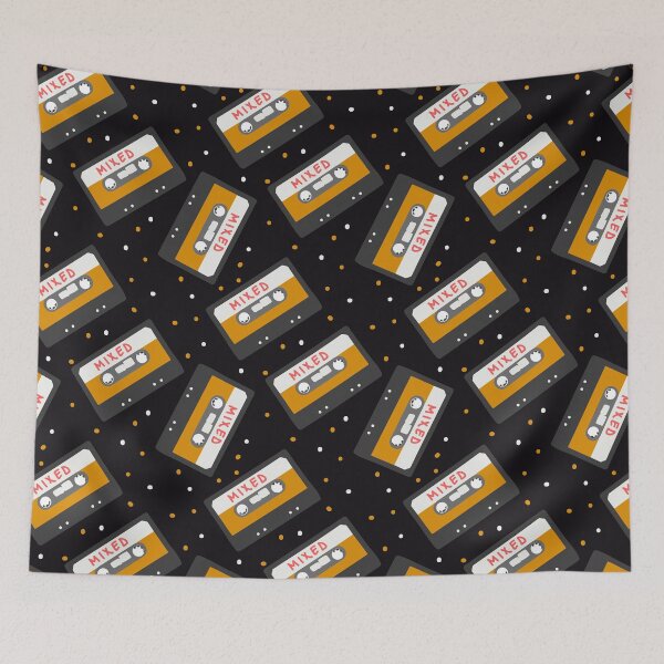 Item preview, Mixed Tape vintage inspired pattern designed and sold by Ilze Lucero.