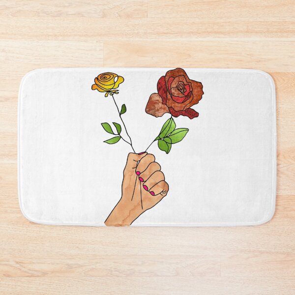Item preview, Abstract fist holding flowers on a White background. decorating, interiors designed and sold by jayne0524.