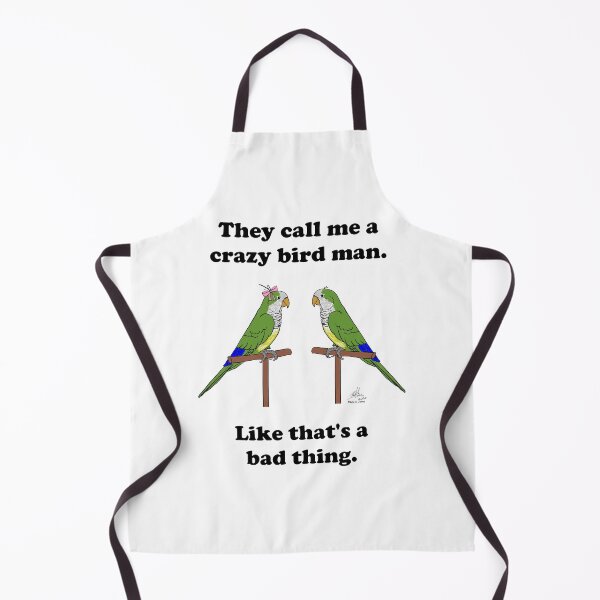 Item preview, Crazy Bird Man with Quaker Parrots designed and sold by Laughing Parrot Studio.