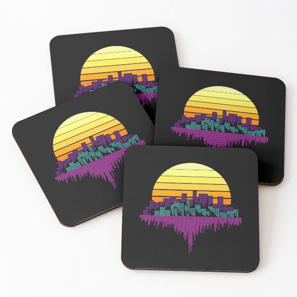 Item preview, Vintage Retro 80s Sunset City Gift designed and sold by DelightfulDude.