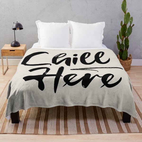 Item preview, Chill Here - Black and Beige designed and sold by Aryeh Studio.