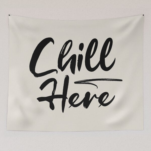 Item preview, Chill Here - Black and Beige designed and sold by Aryeh Studio.