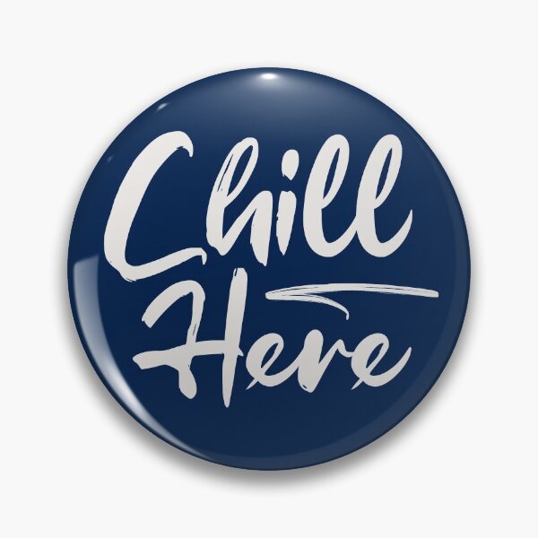 Item preview, Chill Here - Navy Blue and Beige designed and sold by Aryeh Studio.