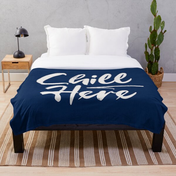 Item preview, Chill Here - Azul marino y beige designed and sold by Aryeh Studio.