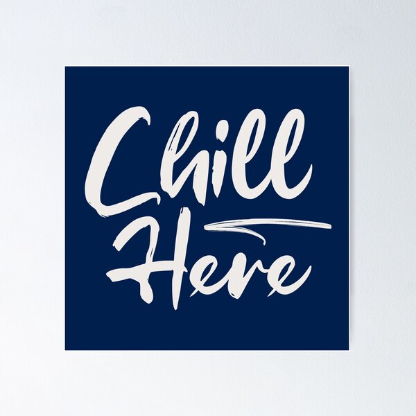 Artikelvorschau, Chill Here - Marineblau und Beige entworfen und verkauft von Aryeh Studio.