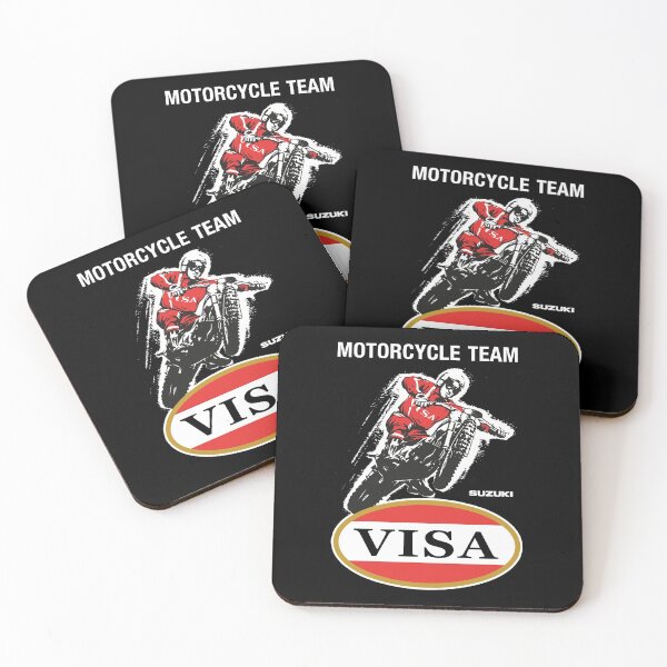 Item preview, Visa Suzuki Motorcycle Team Vintage 70's print designed and sold by Hecksploitation.