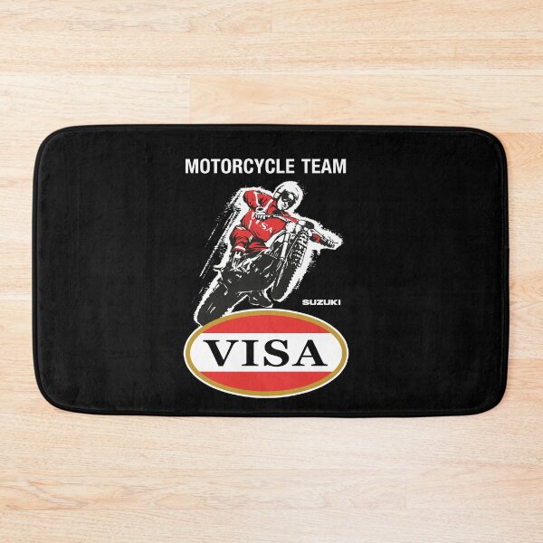 Item preview, Visa Suzuki Motorcycle Team Vintage 70's print designed and sold by Hecksploitation.
