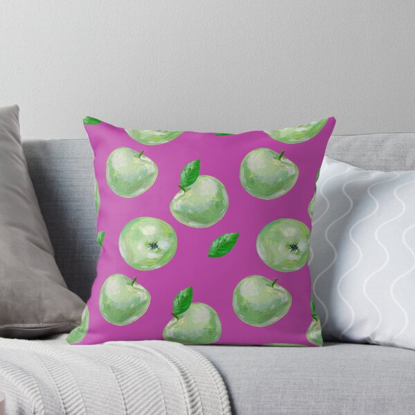 Item preview, Green apples with leaves fruit pattern. designed and sold by Colibri77.