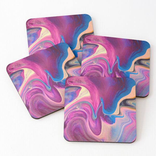 Item preview, Pink and Blue Abstract Painting designed and sold by GlobalWardrobe.
