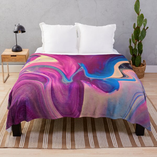 Item preview, Pink and Blue Abstract Painting designed and sold by GlobalWardrobe.