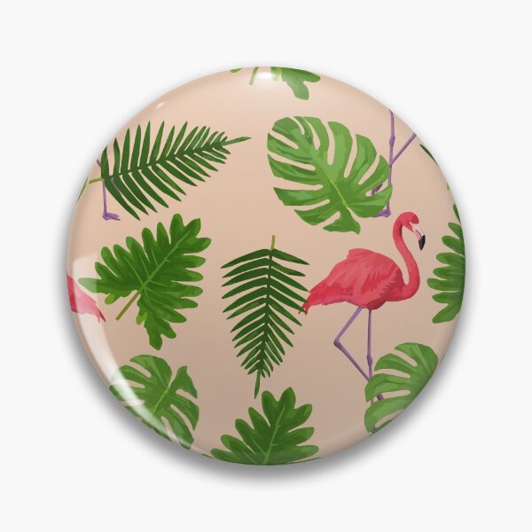 Item preview, Flamingo pattern with tropical leaves.  designed and sold by GulArt.