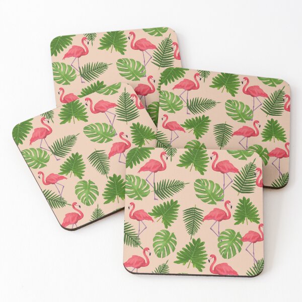 Item preview, Flamingo pattern with tropical leaves.  designed and sold by GulArt.