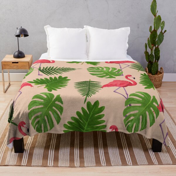 Item preview, Flamingo pattern with tropical leaves.  designed and sold by GulArt.