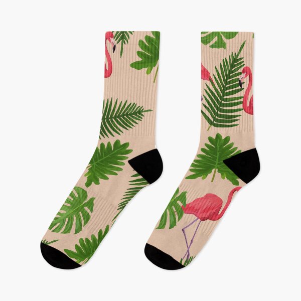 Item preview, Flamingo pattern with tropical leaves.  designed and sold by GulArt.