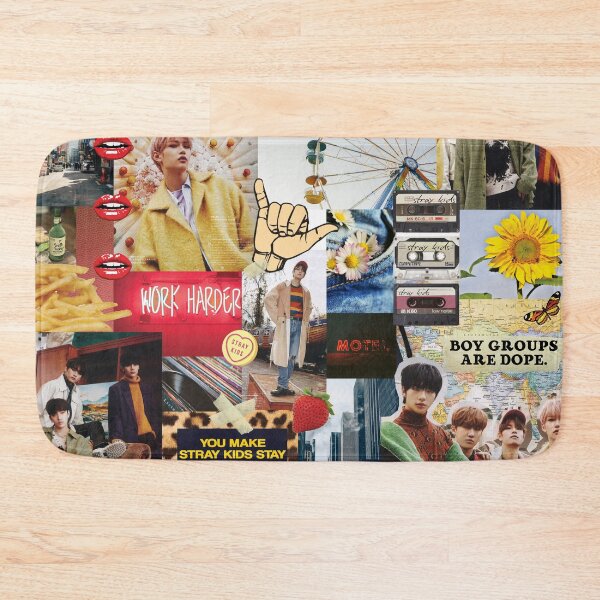 Item preview, STRAY KIDS Collage AESTHETIC Retro Cool Kpop Quotes  designed and sold by SugarSaint.