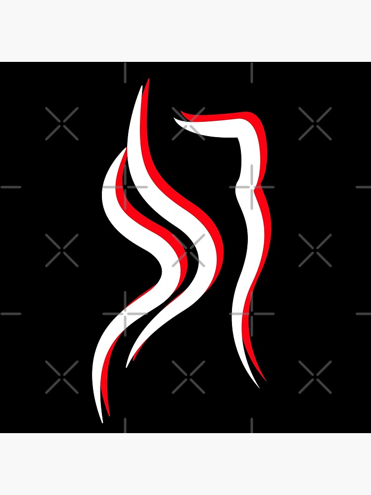 "Woman Beauty * Aesthetic Clip Art Red/White Edition" Poster for Sale