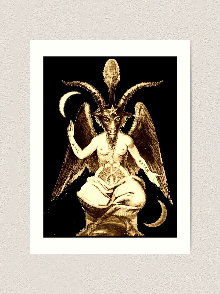 Satanic Decor Baphomet Wall Art Print 