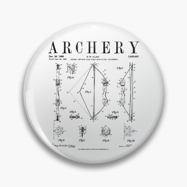 Item preview, Archery Compound Bow Old Vintage Patent Drawing Print designed and sold by GrandeDuc.