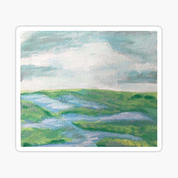 Item preview, Lowcountry Marsh Landscape Painting designed and sold by BissyCollective.