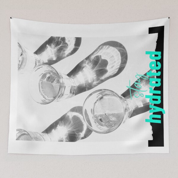 Item preview, Stay Hydrated Water Glass designed and sold by SobaWaveStudio.