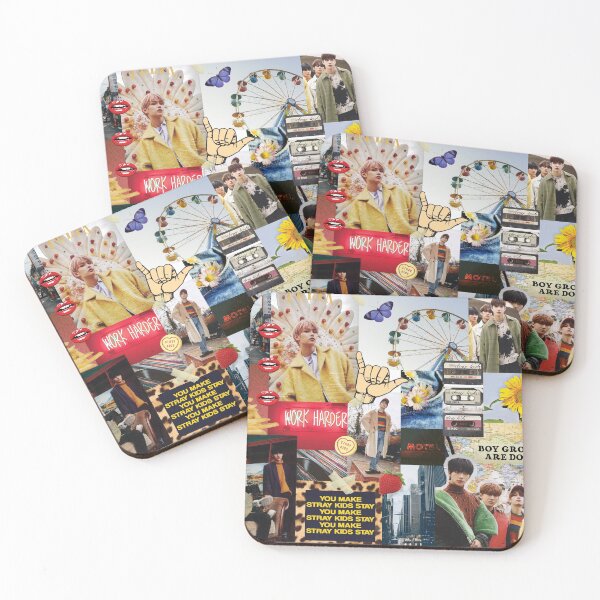 Item preview, STRAY KIDS Collage AESTHETIC Retro Cool Kpop Quotes  designed and sold by SugarSaint.