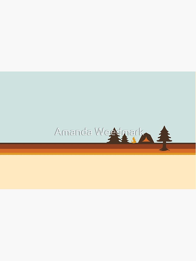Happy Camper (Retro, 70s, Camping) by amandaweedmark