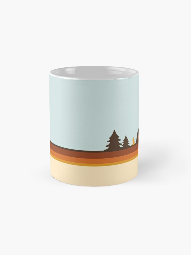 Retro Vintage Sunset Mountain Camping Outdoor Ceramic Coffee Mug