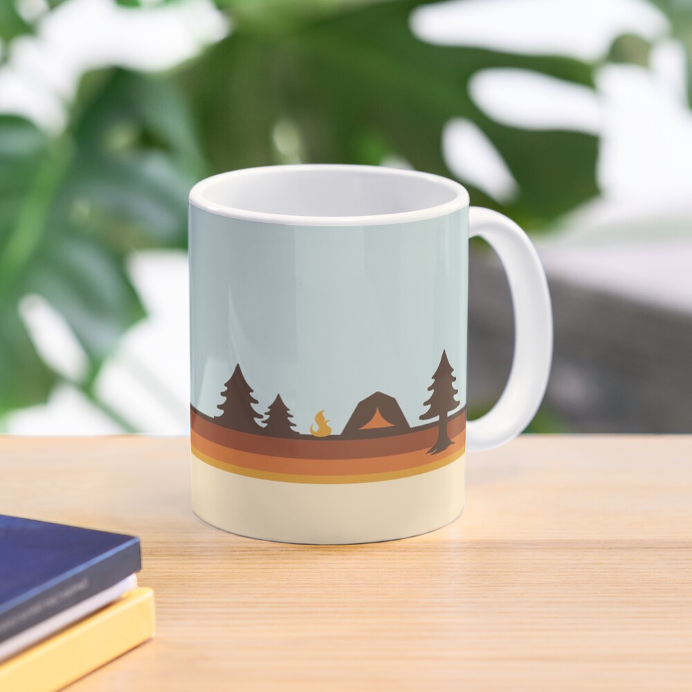 Happy Camper (Retro, 70s, Camping) Mug