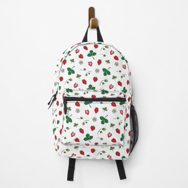 Item preview, strawberry on the plate - funny white doodle print designed and sold by murkydesign.