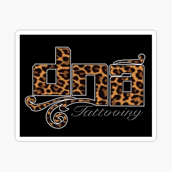 Leopard print logo Sticker
