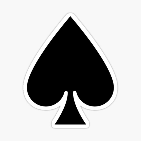 Classic Black Spade Sticker