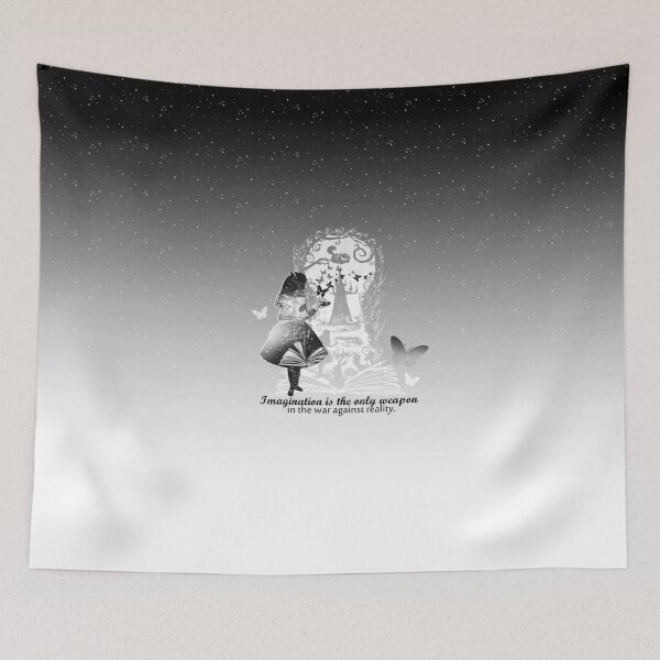 Item preview, Alice - Wonder - land - - Magic Night Fantasy Book Black and White designed and sold by Arte Enchanted.