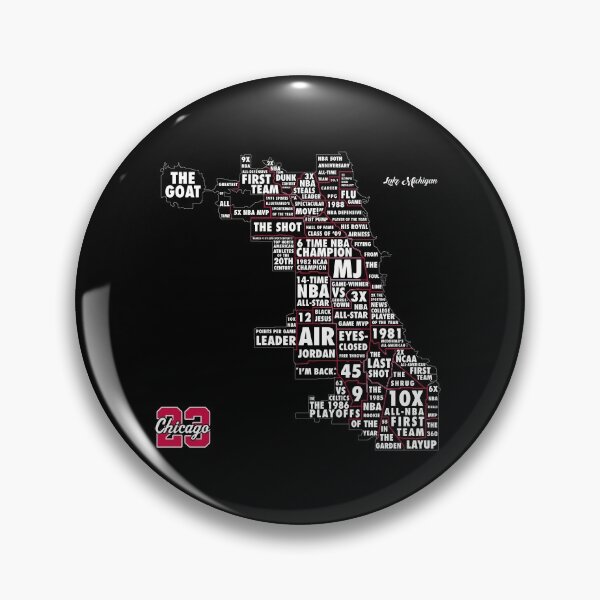 Item preview, The Michael Jordan (Chicago) Map designed and sold by 90sBullsShirts.