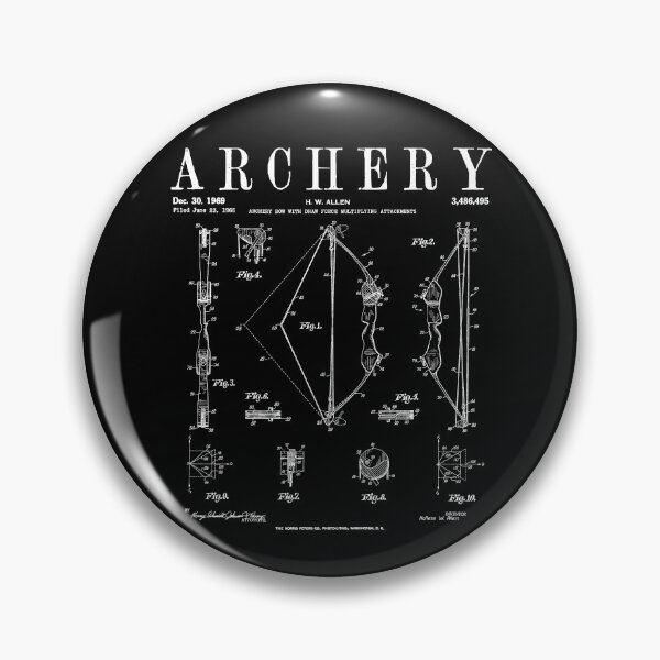 Item preview, Archery Compound Bow Old Vintage Patent Drawing Print designed and sold by GrandeDuc.