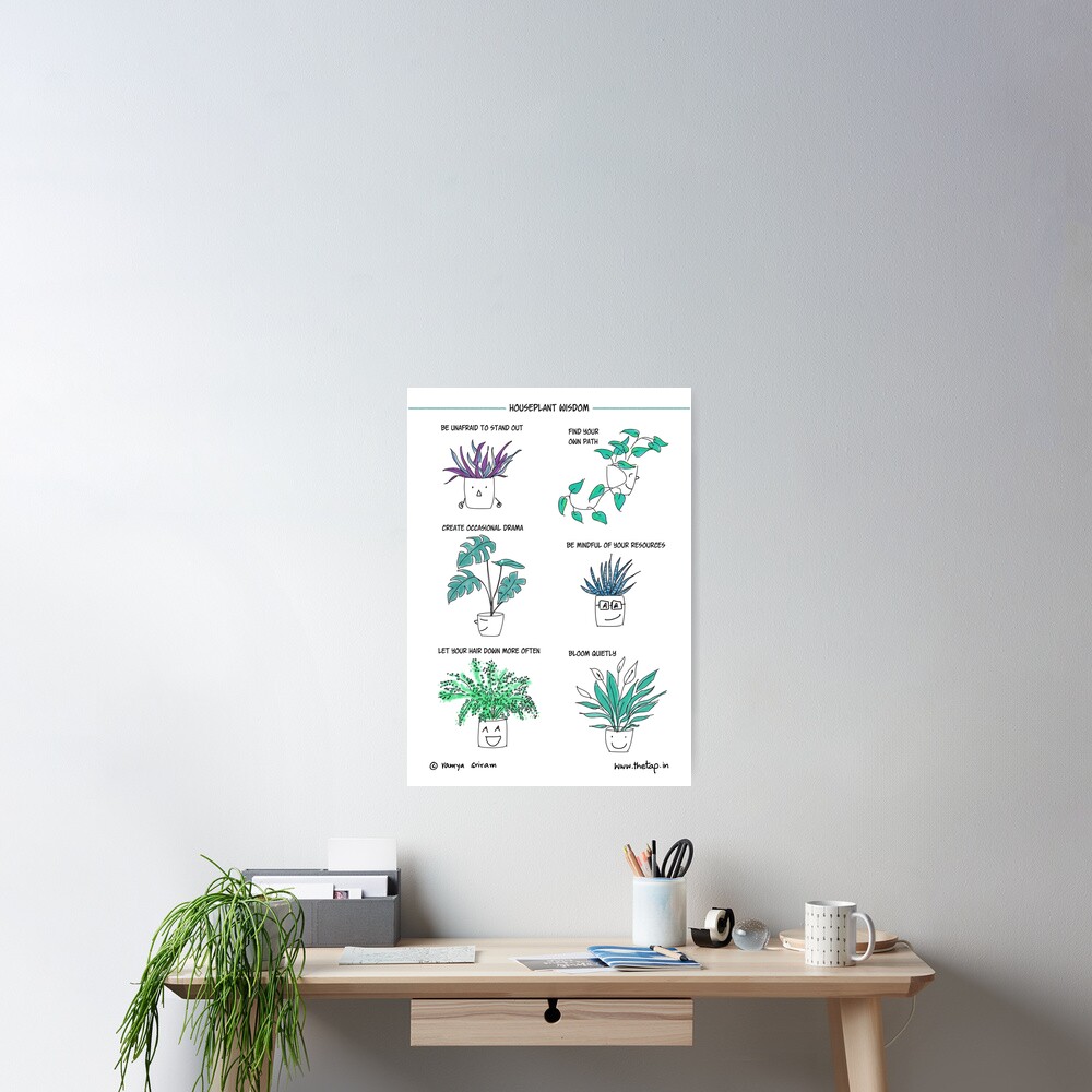 Houseplant wisdom Poster