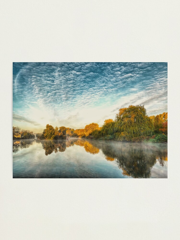Alternate view of Misty morning at the lake Photographic Print