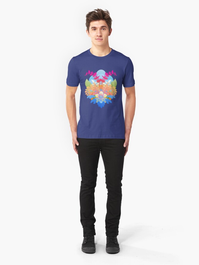 Alternate view of Tropical Vectors Slim Fit T-Shirt