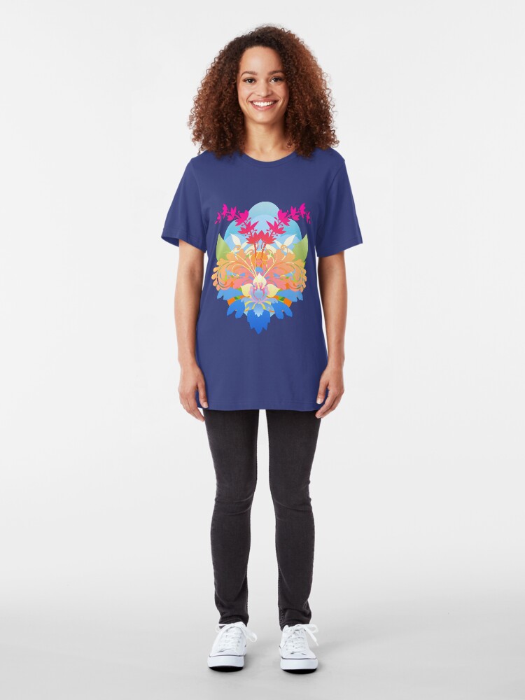 Alternate view of Tropical Vectors Slim Fit T-Shirt