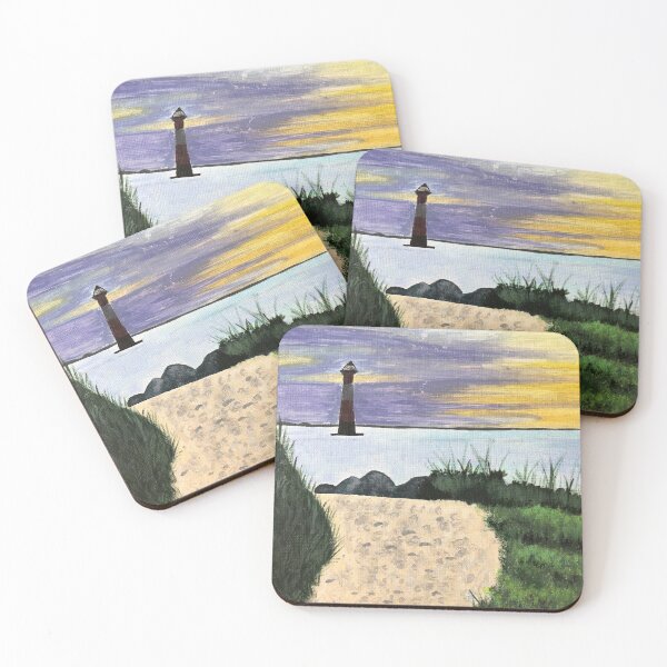 Item preview, Morris Island Lighthouse Landscape Painting designed and sold by BissyCollective.