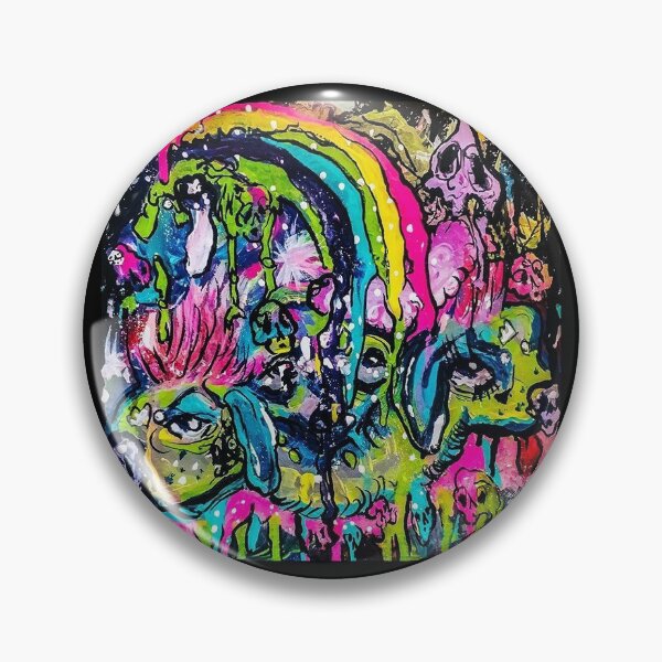 Item preview, Dancing Dogs Daydream trippy pet art painting designed and sold by TylerBernholtz.