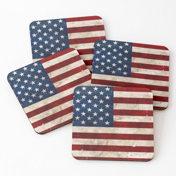 USA flag Coasters (Set of 4)