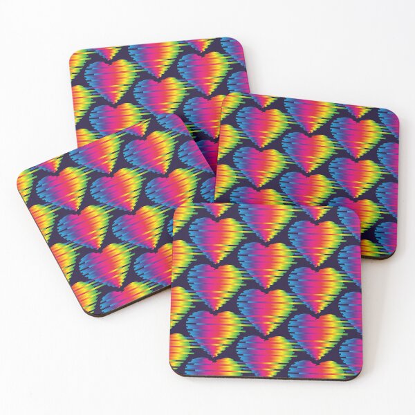 Item preview, Rainbow heart glitch pattern designed and sold by EngineerGoC.