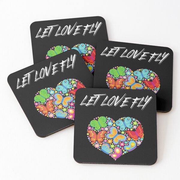 Item preview, Let Love Fly Butterfly Heart Colorful designed and sold by Two Left Hands Design.