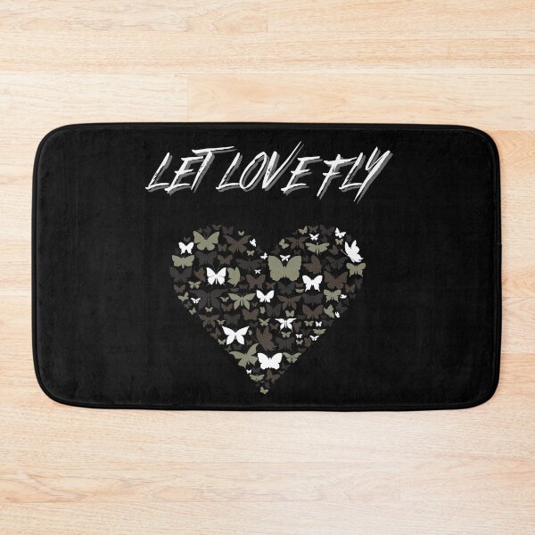 Item preview, Let Love Fly Butterfly Heart Gray designed and sold by Two Left Hands Design.