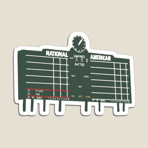 Vista previa del artículo con la obra «Marcador de Wrigley Field», diseñado y vendido por megangray01.