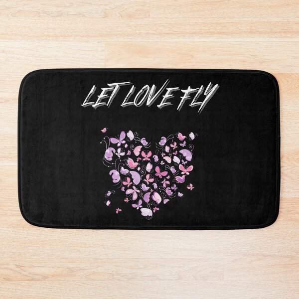 Item preview, Let Love Fly Butterfly Heart Pink designed and sold by Two Left Hands Design.